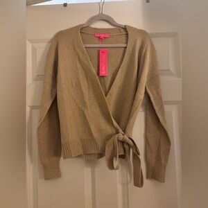 NWT Lilly Pulitzer Dixie Gold Wrap Cardigan